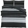 vidaXL Ensemble de housse de couette noir et blanc 220x240 cm Coton