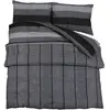 vidaXL Ensemble de housse de couette gris foncé 260x220 cm Coton