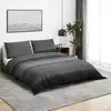 vidaXL Ensemble de housse de couette gris foncé 200x220 cm Coton