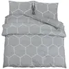 vidaXL Ensemble de housse de couette Gris 200x200 cm Coton