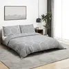 vidaXL Ensemble de housse de couette Gris 200x220 cm Coton