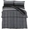 vidaXL Ensemble de housse de couette gris foncé 155x220 cm Coton