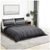 vidaXL Ensemble de housse de couette gris foncé 200x200 cm Coton