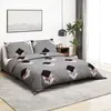 vidaXL Ensemble de housse de couette Gris 200x200 cm Coton