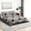 vidaXL Ensemble de housse de couette Gris 200x200 cm Coton