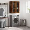 vidaXL Armoire murale chêne fumé 69,5x34x90 cm