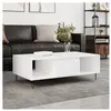 vidaXL Table basse blanc 104x60x35 cm bois d'ingénierie