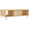 vidaXL Table basse chêne sonoma 104x60x35 cm bois d'ingénierie