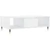 vidaXL Table basse blanc brillant 104x60x35 cm bois d'ingénierie