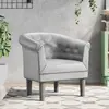 vidaXL Fauteuil cabriolet argenté similicuir