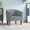 vidaXL Fauteuil cabriolet gris foncé velours