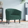 vidaXL Fauteuil de massage vert foncé velours 356472