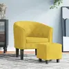 vidaXL Fauteuil cabriolet avec repose-pied jaune velours 356484
