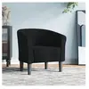 vidaXL Chaise cabriolet noir tissu