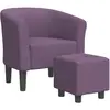 vidaXL Fauteuil cabriolet violet tissu