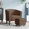 vidaXL Fauteuil cabriolet avec repose-pied marron tissu