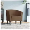 vidaXL Chaise cabriolet marron tissu