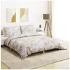 vidaXL Ensemble de housse de couette blanc et marron 220x240 cm Coton