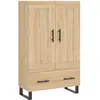 vidaXL Buffet haut chêne sonoma 69,5x31x115 cm bois d'ingénierie