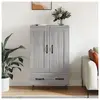 vidaXL Buffet haut sonoma gris 69,5x31x115 cm bois d'ingénierie