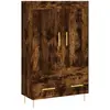 vidaXL Buffet haut chêne fumé 69,5x31x115 cm bois d'ingénierie