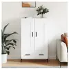 vidaXL Buffet haut blanc 69,5x31x115 cm bois d'ingénierie