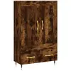 vidaXL Buffet haut chêne fumé 69,5x31x115 cm bois d'ingénierie