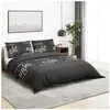vidaXL Ensemble de housse de couette Noir 260x240 cm Coton