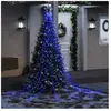 vidaXL Guirlande de sapin de Noël 320 LED bleu 375 cm