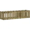vidaXL Lit surélevé de jardin design de clôture bois de pin imprégné