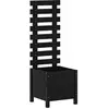 vidaXL Jardinière avec support noir 39x39,5x114 cm bois de pin massif