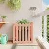 vidaXL Jardinière avec design de clôture 70x70x70 cm douglas massif