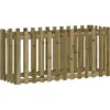 vidaXL Lit surélevé de jardin design de clôture bois de pin imprégné