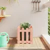 vidaXL Jardinière avec design de clôture 40x40x40 cm Douglas massif