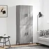vidaXL Buffet haut Sonoma gris 69,5x34x180 cm Bois d'ingénierie