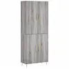 vidaXL Buffet haut Sonoma gris 69,5x34x180 cm Bois d'ingénierie