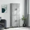 vidaXL Vidaxl Buffet Haut Gris Béton 69,5x34x180 Cm Bois D'ingénierie