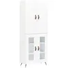 vidaXL Buffet haut Blanc 69,5x34x180 cm Bois d'ingénierie