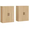 vidaXL Armoires murales 2 pcs chêne sonoma 69,5x34x90 cm