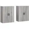 vidaXL Armoires murales 2 pcs sonoma gris 69,5x34x90 cm
