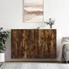 vidaXL Armoires murales 2 pcs chêne fumé 69,5x34x90 cm