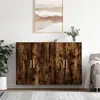 vidaXL Armoires murales 2 pcs chêne fumé 69,5x34x90 cm