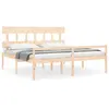 vidaXL Lit pour personne âgée et tête de lit 200x200 cm bois massif
