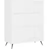 vidaXL Buffet haut Blanc 69,5x34x180 cm Bois d'ingénierie