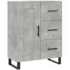 vidaXL Buffet haut Gris béton 69,5x34x180 cm Bois d'ingénierie