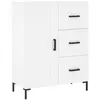 vidaXL Buffet haut Blanc 69,5x34x180 cm Bois d'ingénierie