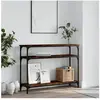 vidaXL Table console chêne fumé 100x29x75 cm bois d'ingénierie