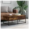 vidaXL Table basse chêne fumé 100x51x40 cm bois d'ingénierie