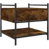 vidaXL Table basse chêne fumé 50x50x50 cm bois d'ingénierie