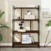 vidaXL Bibliothèque 4 niveaux chêne brun 76x32x123cm bois d'ingénierie